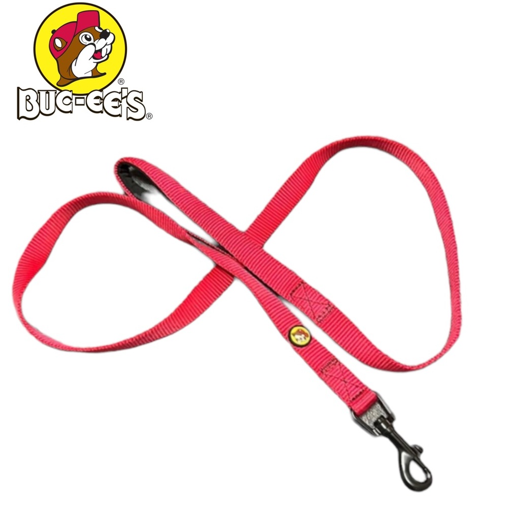 Buc-ee’s Nylon Dog Leash- Red